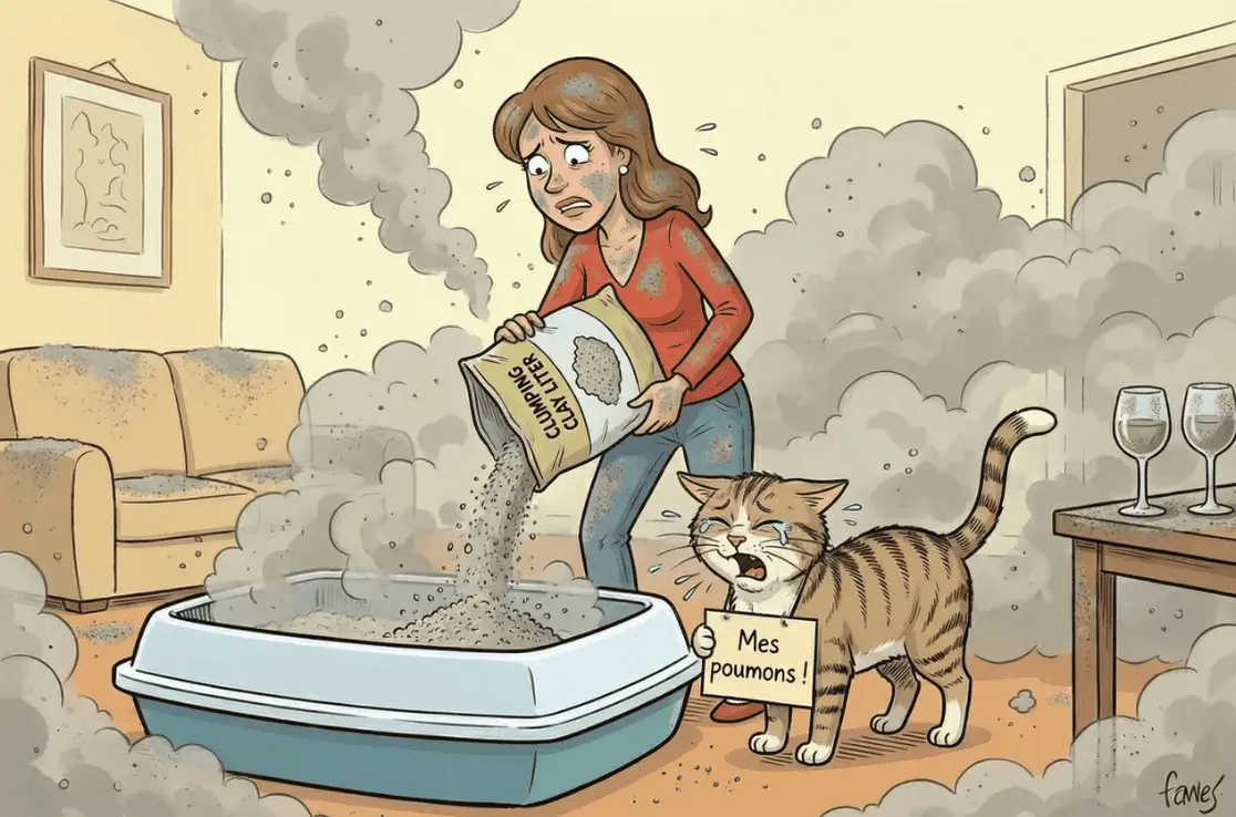 Poussière de litière